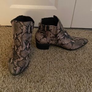 Snakeskin Booties